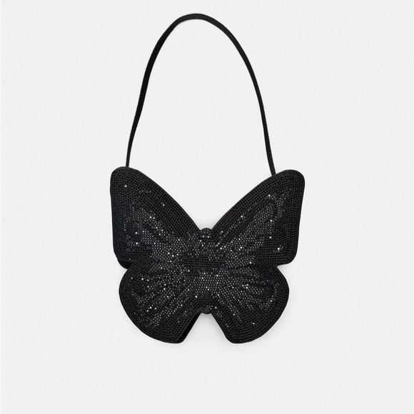 Zara Handbags - ZARA | Black Butterfly bag NWT